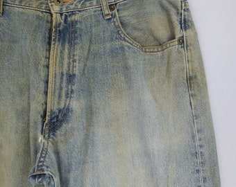 Vintage 90s Distressed Dirty Denim Jeans Ripped Jeans Grunge