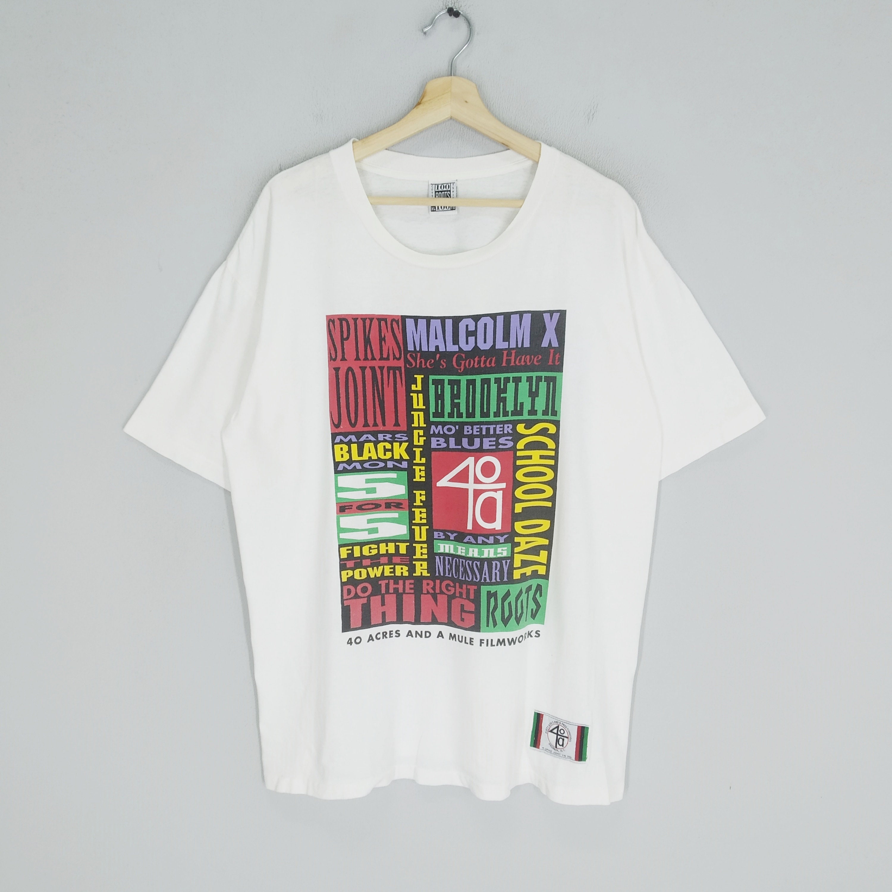 スパイク・リー 90s マルコムX supremenewyork Tシャツ ホワイト 