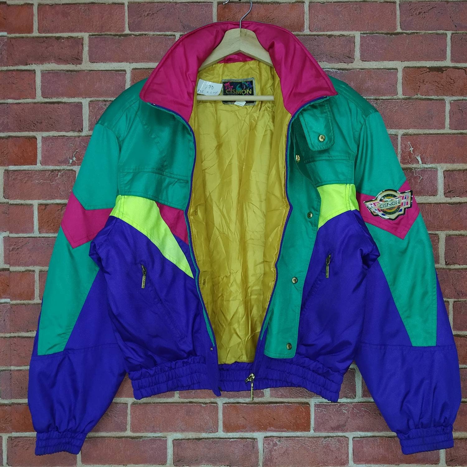 Vintage CISMON Ski Wear Jacket Colourblock Zipper Winter Jacket