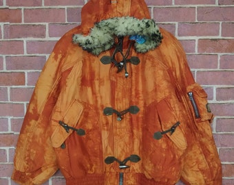 Vintage PHENIX Nordy Ski Jacket Hoodie Acid wash Colour Large size