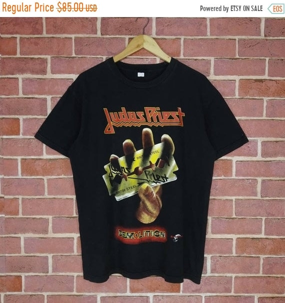 Rare!! Judas Priest English Heavy Metal Band Promo Music Backprint 