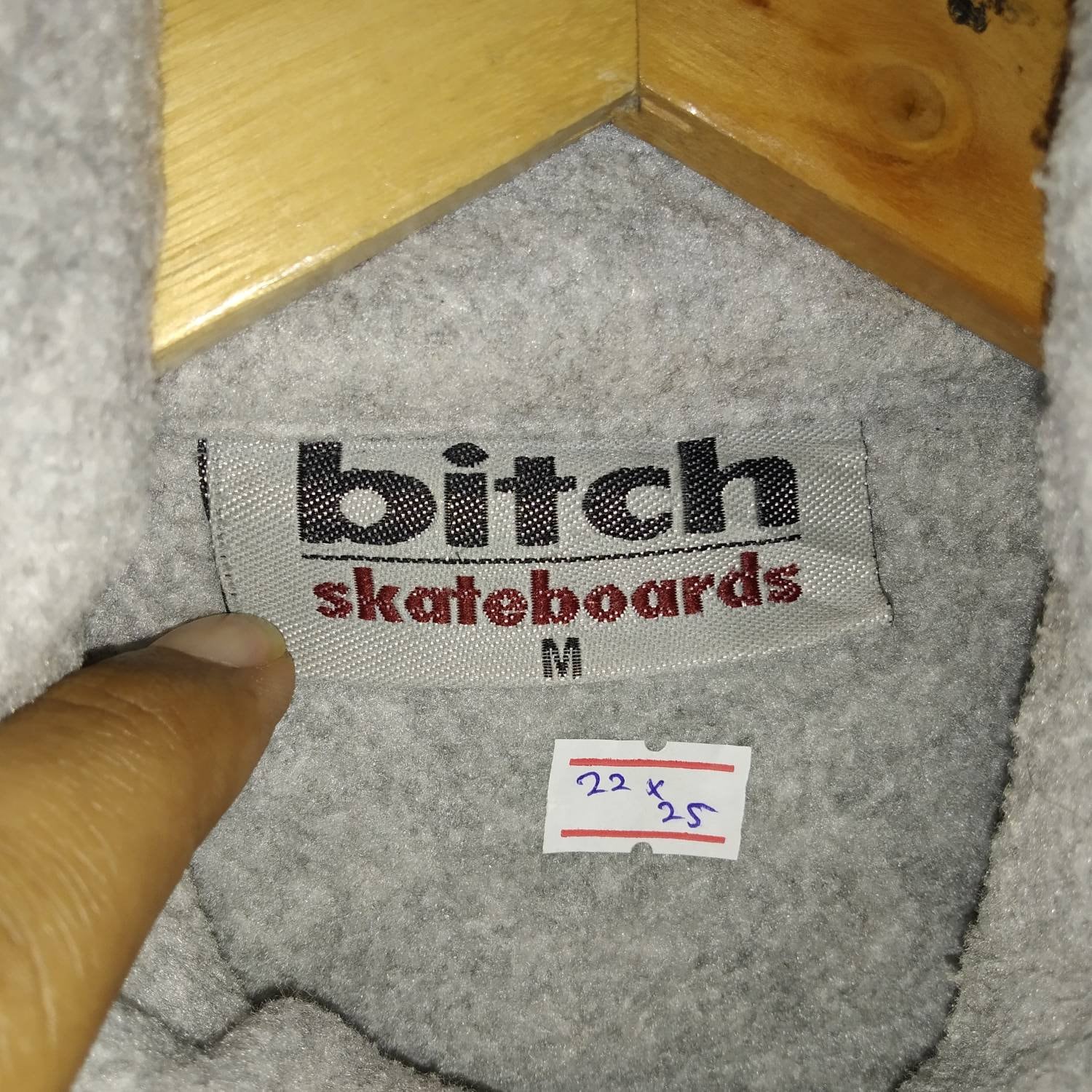 Rare!! Bitch Skateboards Sweater Fleece Double Pocket Skatewear