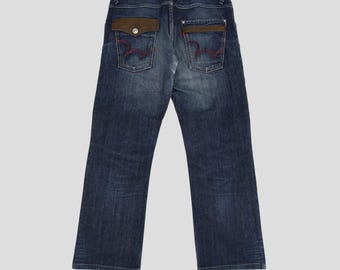 Size 34 Vintage 90s Edwin Stone Wash Blue Denim Jeans Faded Denim Jeans