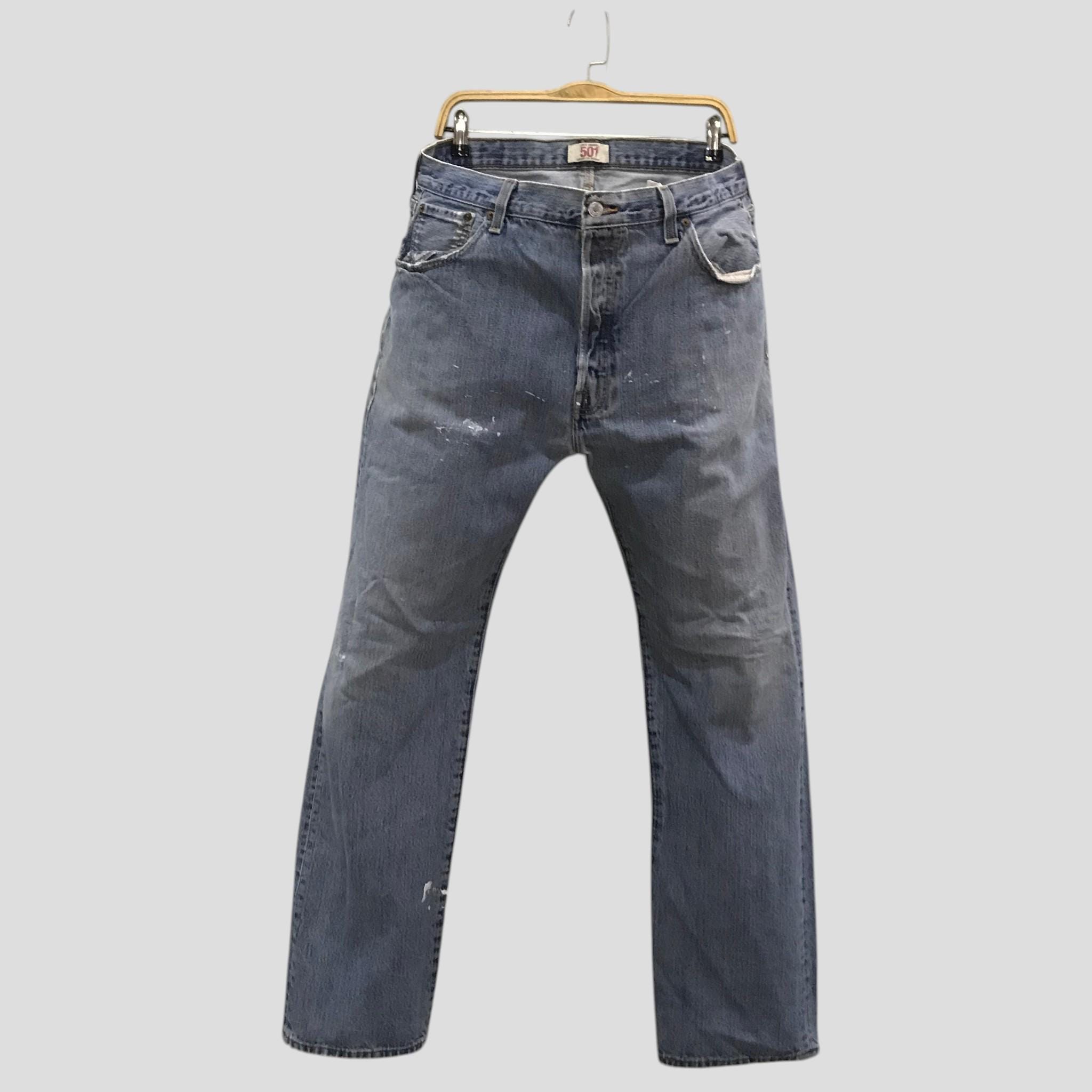 CVTVLIST CTLS Paint Logo Damaged Denim Pants Size 2