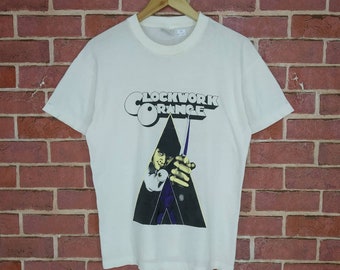 Rzadkie!! Koszulka Vintage A Clockwork Orange Crime Film Movie autorstwa Stanleya Kubricka