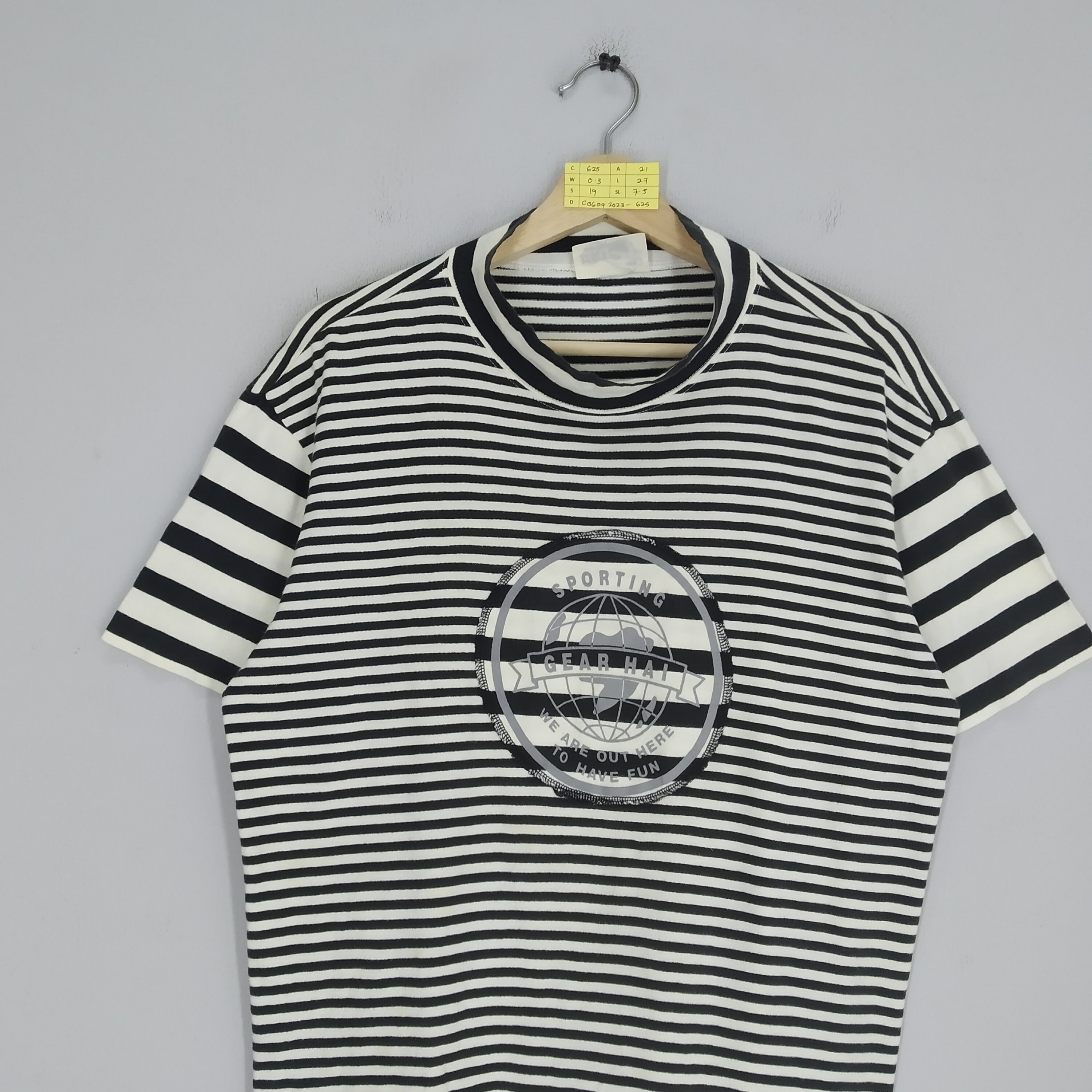 Vintage Hai Sporting Gear Border Stripes Issey Sport Tshirt IS