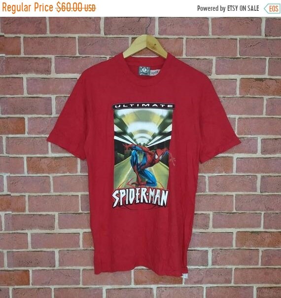 Vintage Spiderman Superhero Marvel Big Print Spide