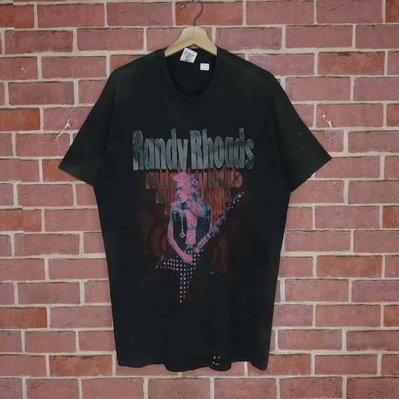 T-Shirt Homme Randy Rhoads Live In Concert - Coton, Noir, Vintage, Personnalisable