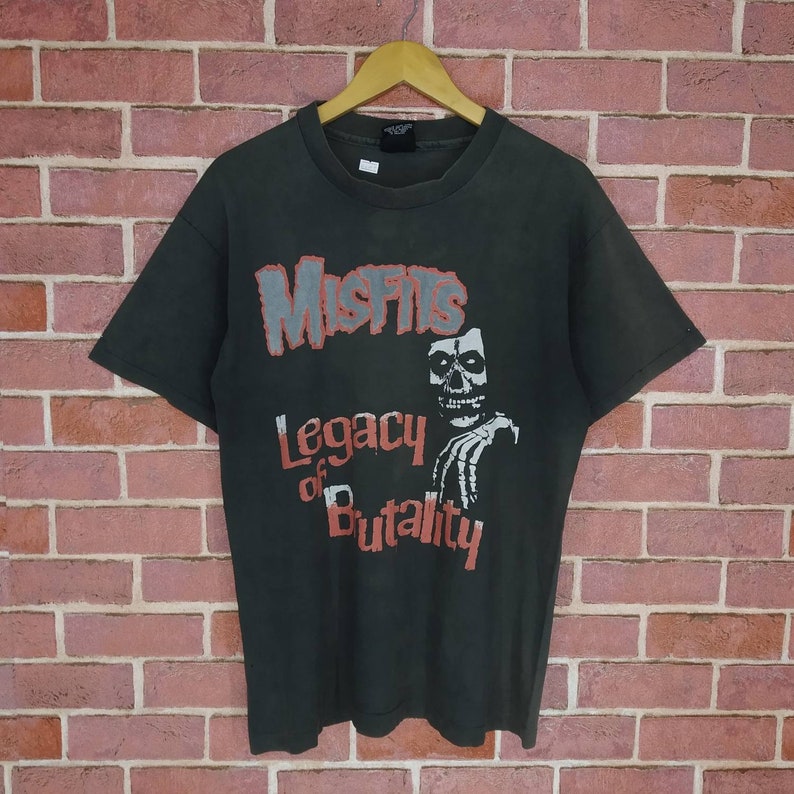 Vintage 90s Misfits Legacy Of Brutality Backprint Punk Rock Promo Band Tour T-shirt