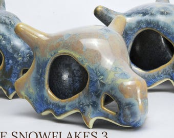 Crystalline Glazed Ceramic Skull (Small)