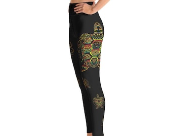 turtle print leggings