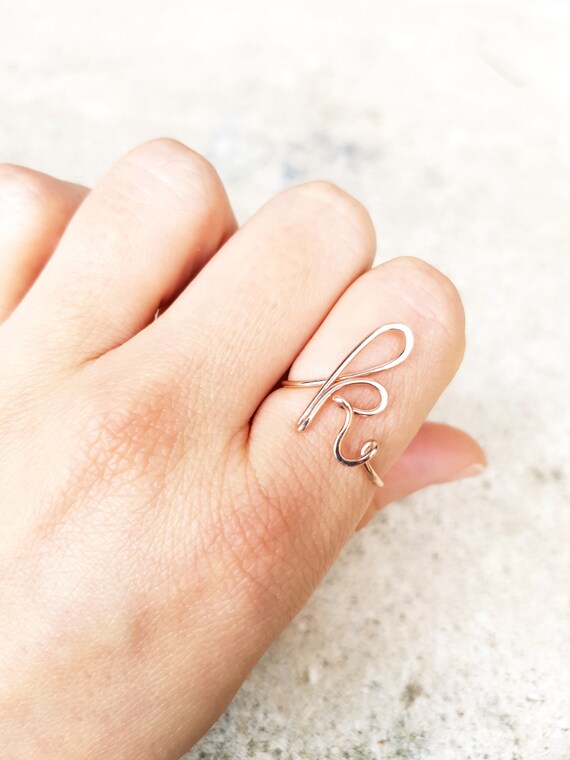 bague or lettre bague or lettre