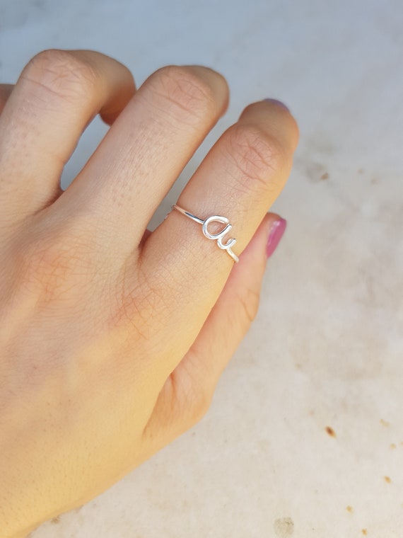 bague argent initiale bague argent initiale