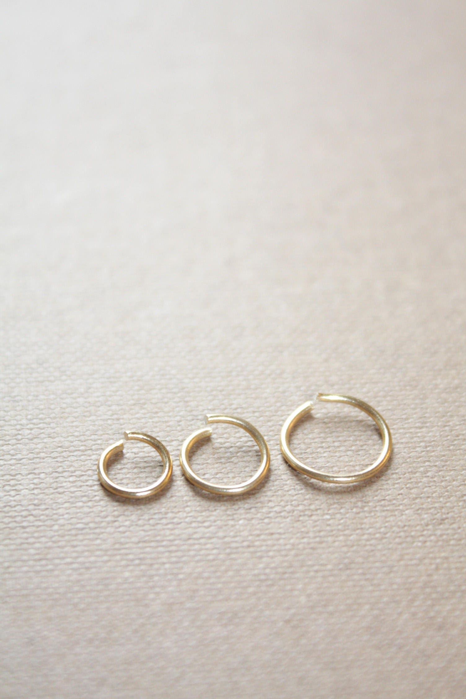Small Gold Hoop Earring 22k Gold Nose Ring Hoop Gold Cartilage Etsy