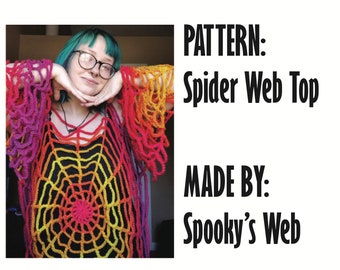 V Neck Spider Web Crochet Pattern