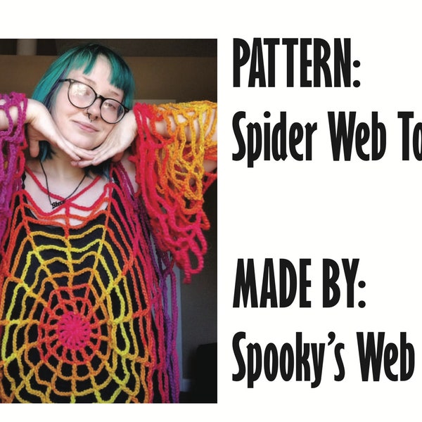 V Neck Spider Web Crochet Pattern