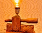 Wood lights 2020 - La Morsa - handcrafted wooden table lamp