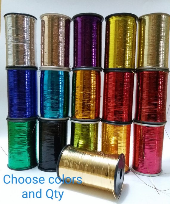 7 Lurex Embroidery Machine Thread Yarn Spool Metallic Thread 5000 Meters  Each. Choose Colors and Message Me 