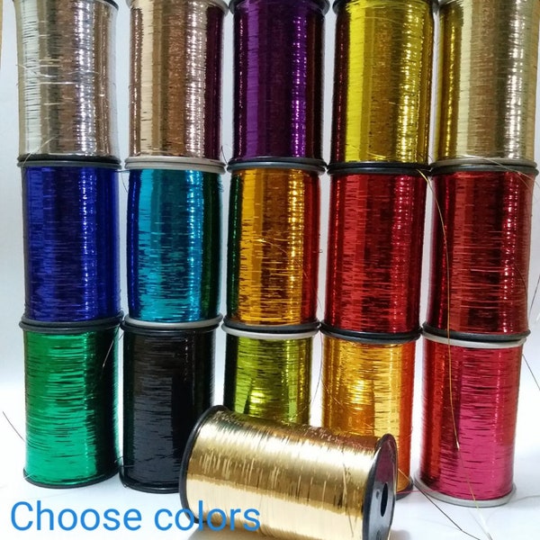 7 Lurex Embroidery Machine Thread Yarn Spool Metallic Thread 5000 Meters each. choose colors and message me