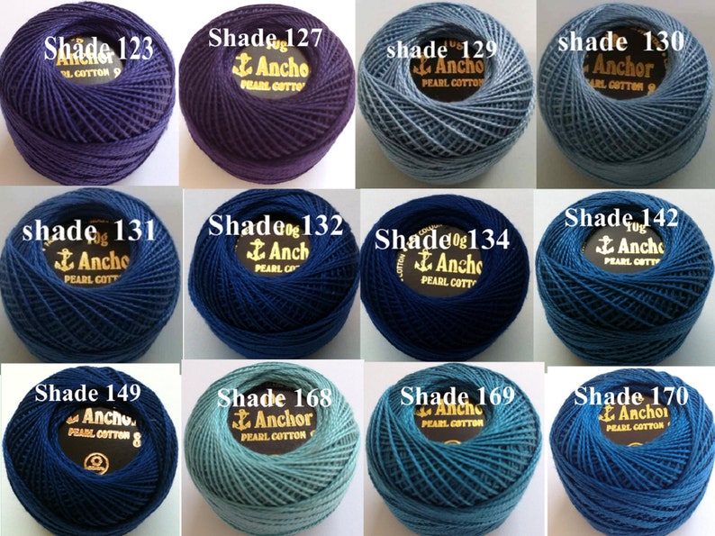 5 ANCHOR Pearl Cotton Crochet Embroidery Thread Ball Balls JP Etsy