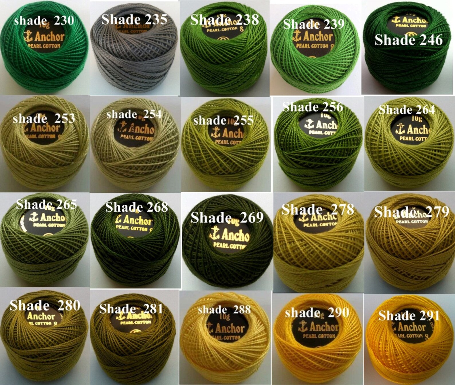 5 ANCHOR Pearl Cotton Crochet Embroidery Thread Ball Balls JP Etsy