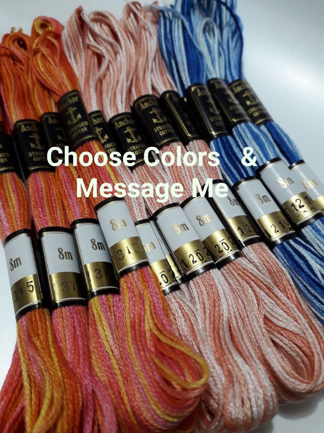 6 Anchor Variegated Floss Skiens Cross Stitch Cotton Crochet Etsy