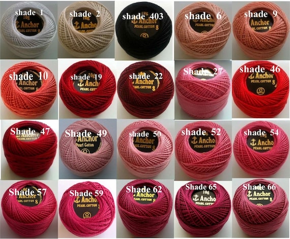 85m Anchor Crochet Pearl Cotton Thread Balls no.8 Rainbow Color *Best Deal*