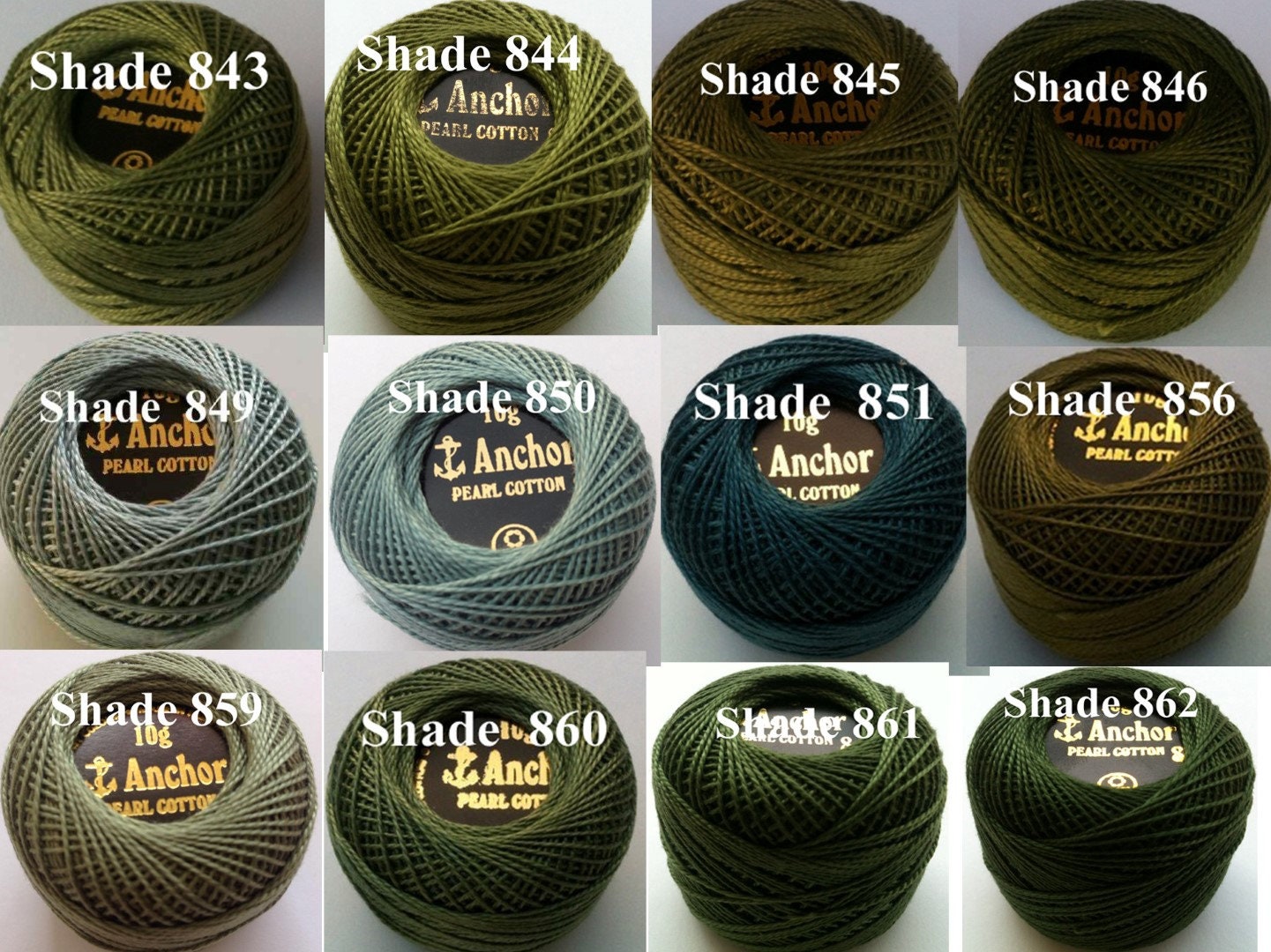 5 ANCHOR Pearl Cotton Crochet Embroidery Thread Ball Balls JP Etsy