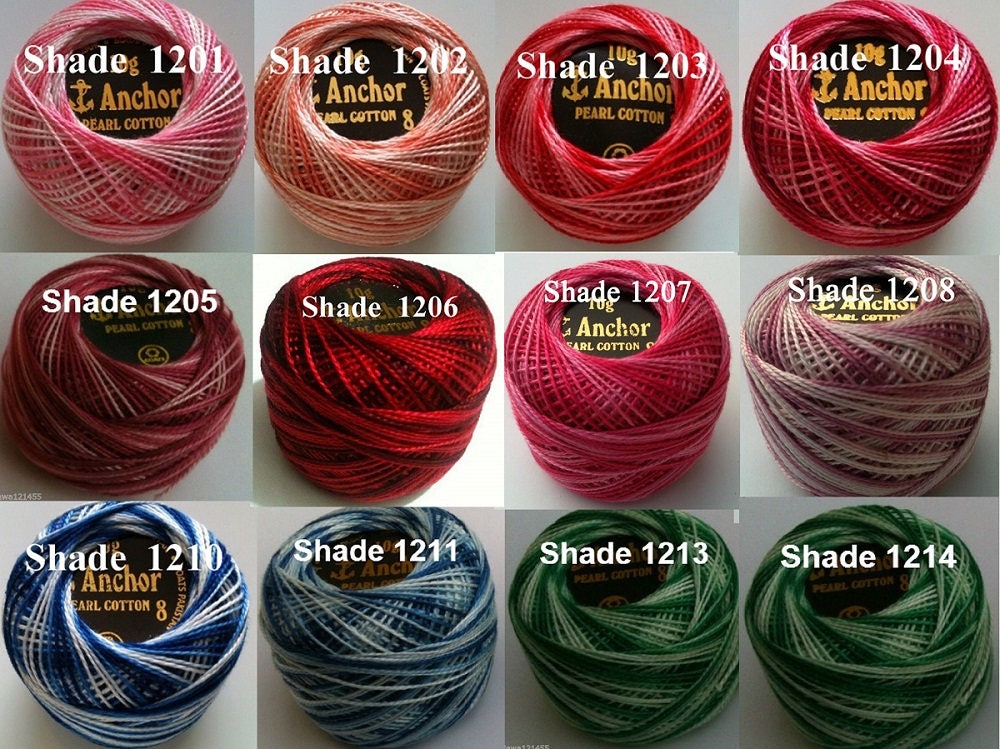 10 ANCHOR Pearl Cotton Crochet Embroidery Thread Balls Choose Favorite Deals 