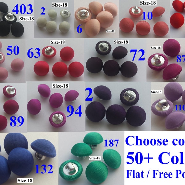 6 boutons en satin de soie Boutons Charmeuse Boutons faits à la main Boutons de mariage Boutons de mariée Bouton noir Fait à la main Taille 18 /11mm. Livraison gratuite