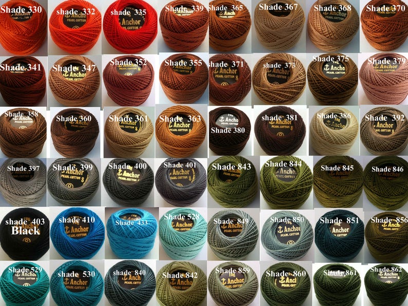20 ANCHOR Pearl Cotton Crochet Embroidery Thread Ball Balls JP Etsy