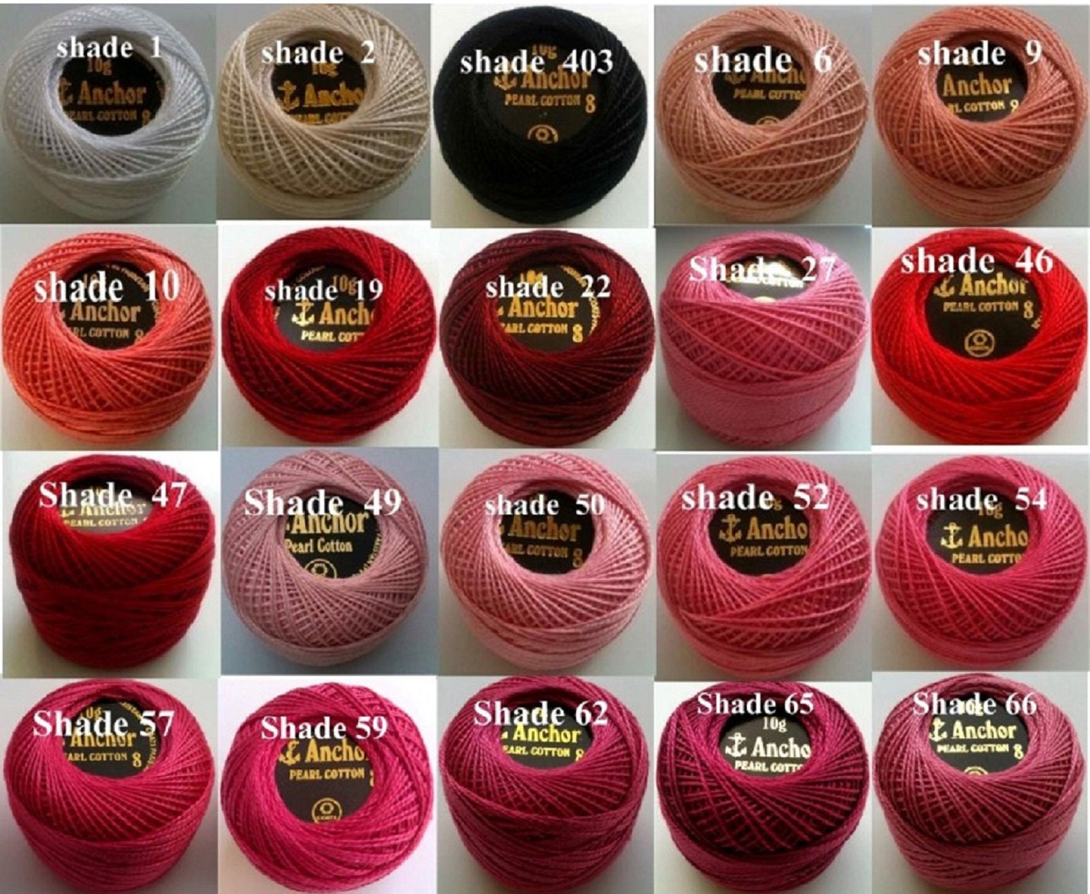 20 Variegated Anchor Balls Anchor Crochet Cotton Thread Balls 