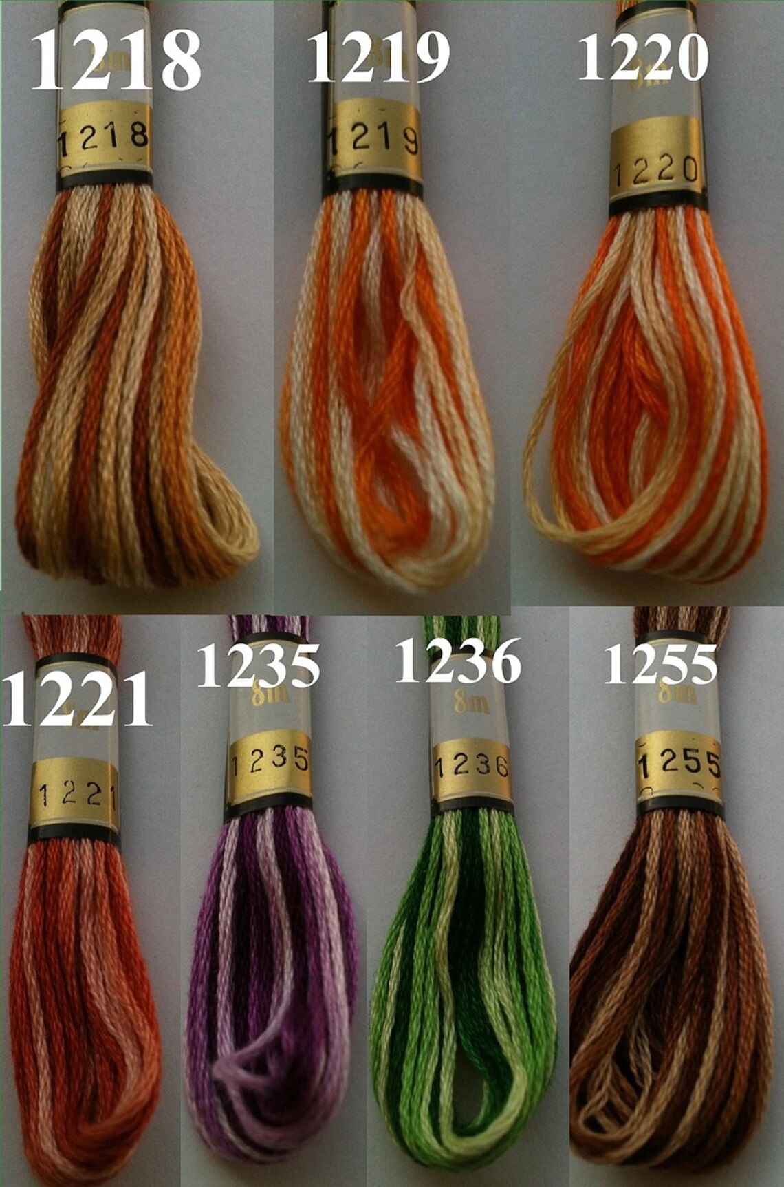 6 Anchor Variegated Floss Skiens Cross Stitch Cotton Crochet Etsy