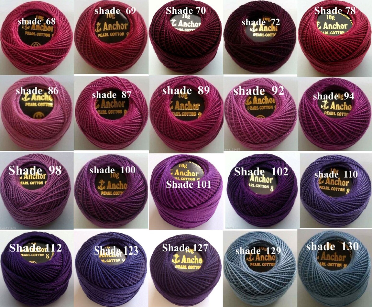 20 ANCHOR Pearl Variegated Cotton Crochet Embroidery Thread - Etsy