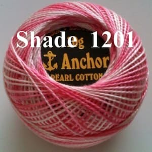 1 ANCRE Boule de Fil à Broder Coton Perlé Crochet Boules Panachées JP Coats Coton Perle Crochet 85m. taille 8. Livraison gratuite image 6