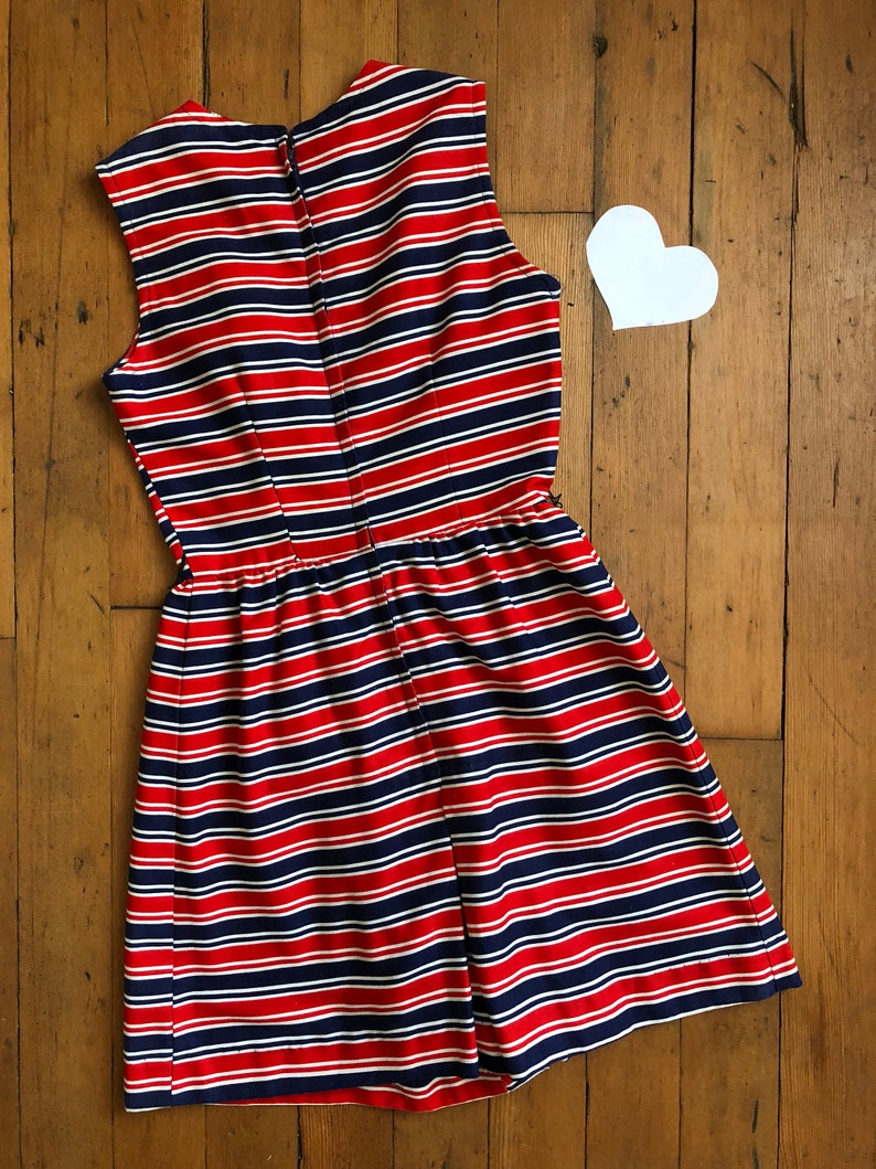 vintage 1960s striped romper 60s dress but actually a romper