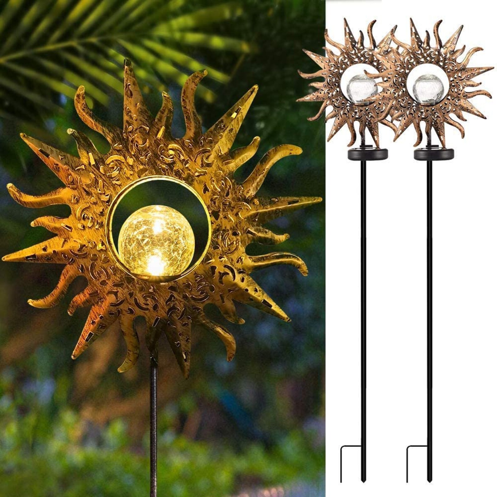 Sun Decorative Solar Lights Outdoor for Etsy