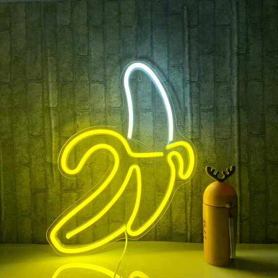 Banana Neon Light Neno Sign For Bedroom Living Room Kids Room Girls Room