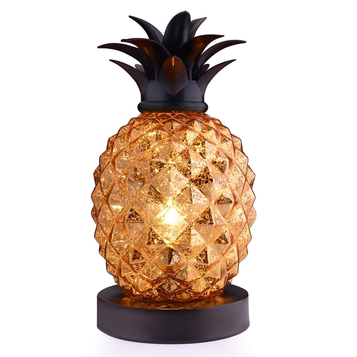 Glass Pineapple Lamp Etsy