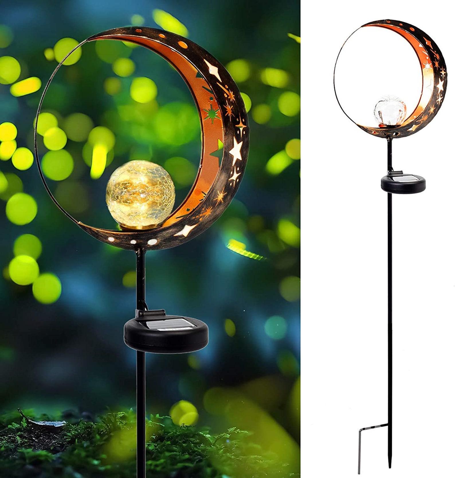 Moon Solar Lights Outdoor Garden Decor Solar Lights for Patio Etsy