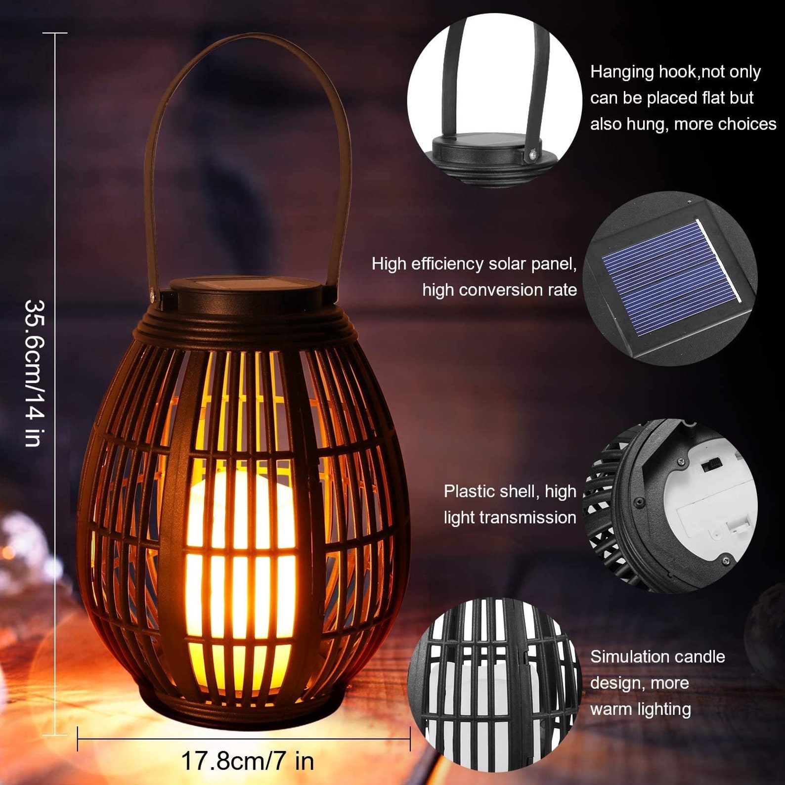 Outdoor Garden Hanging Lights Decorative Waterproof Flameless Etsy