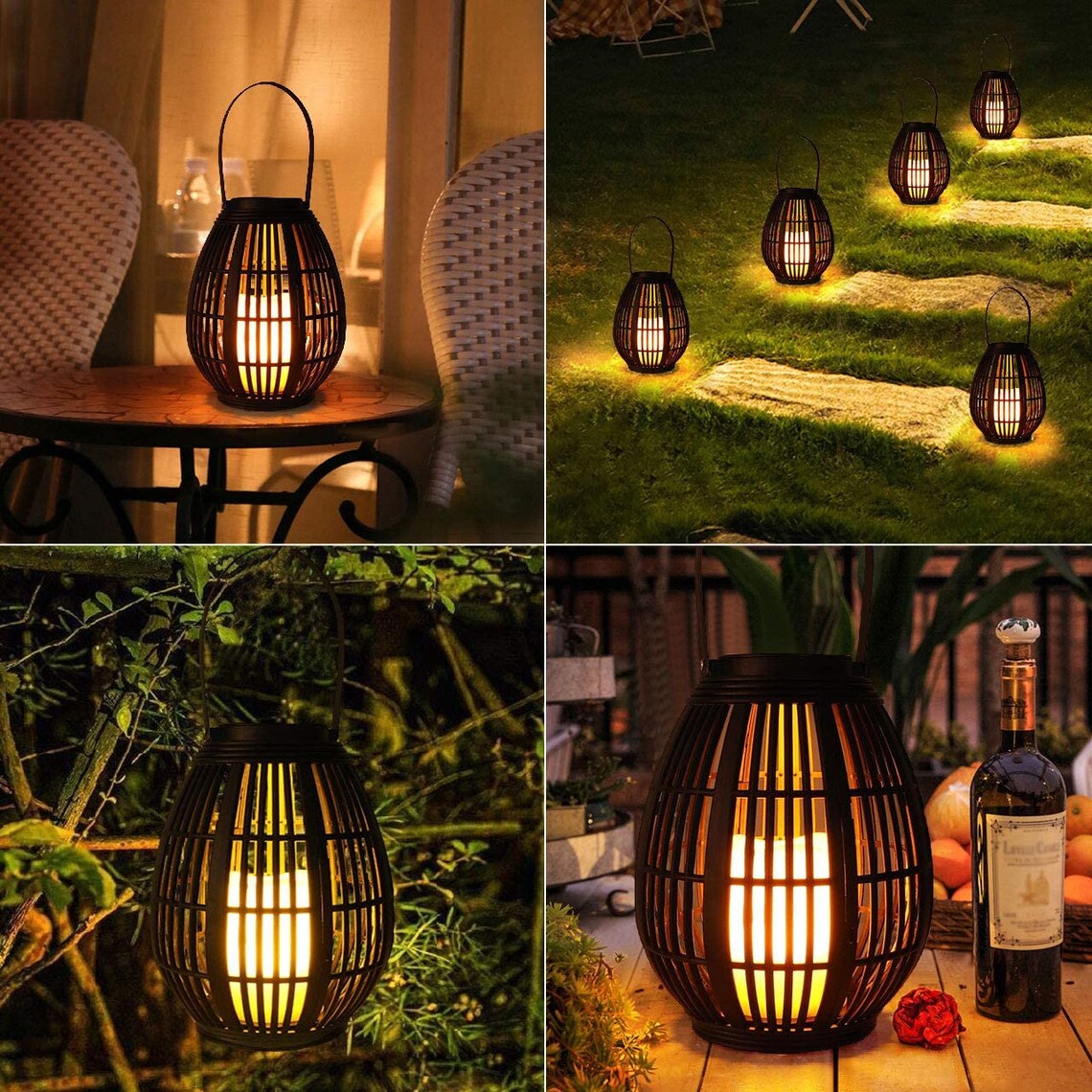 Outdoor Garden Hanging Lights Decorative Waterproof Flameless Etsy