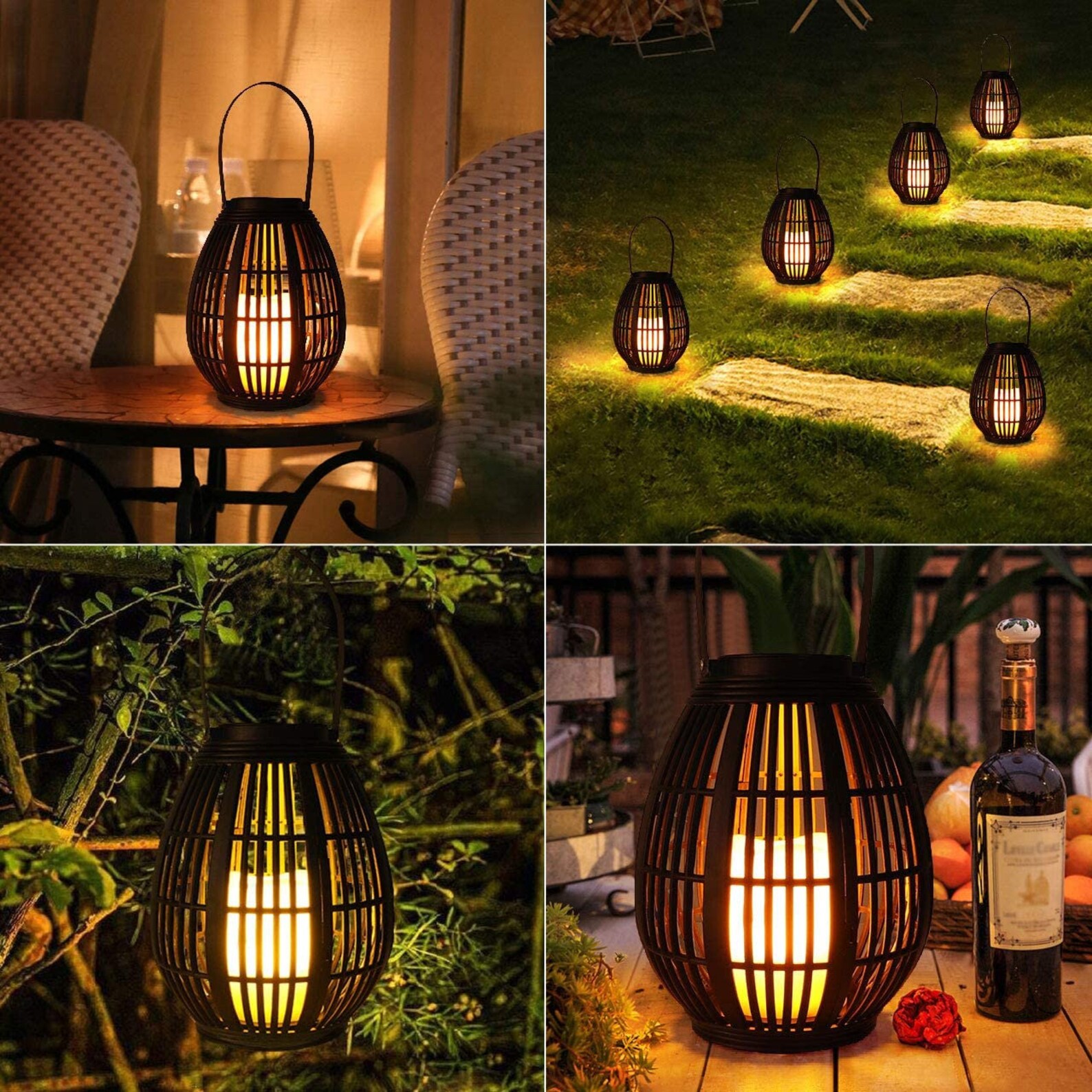 Outdoor Garden Hanging Lights Decorative Waterproof Flameless Etsy