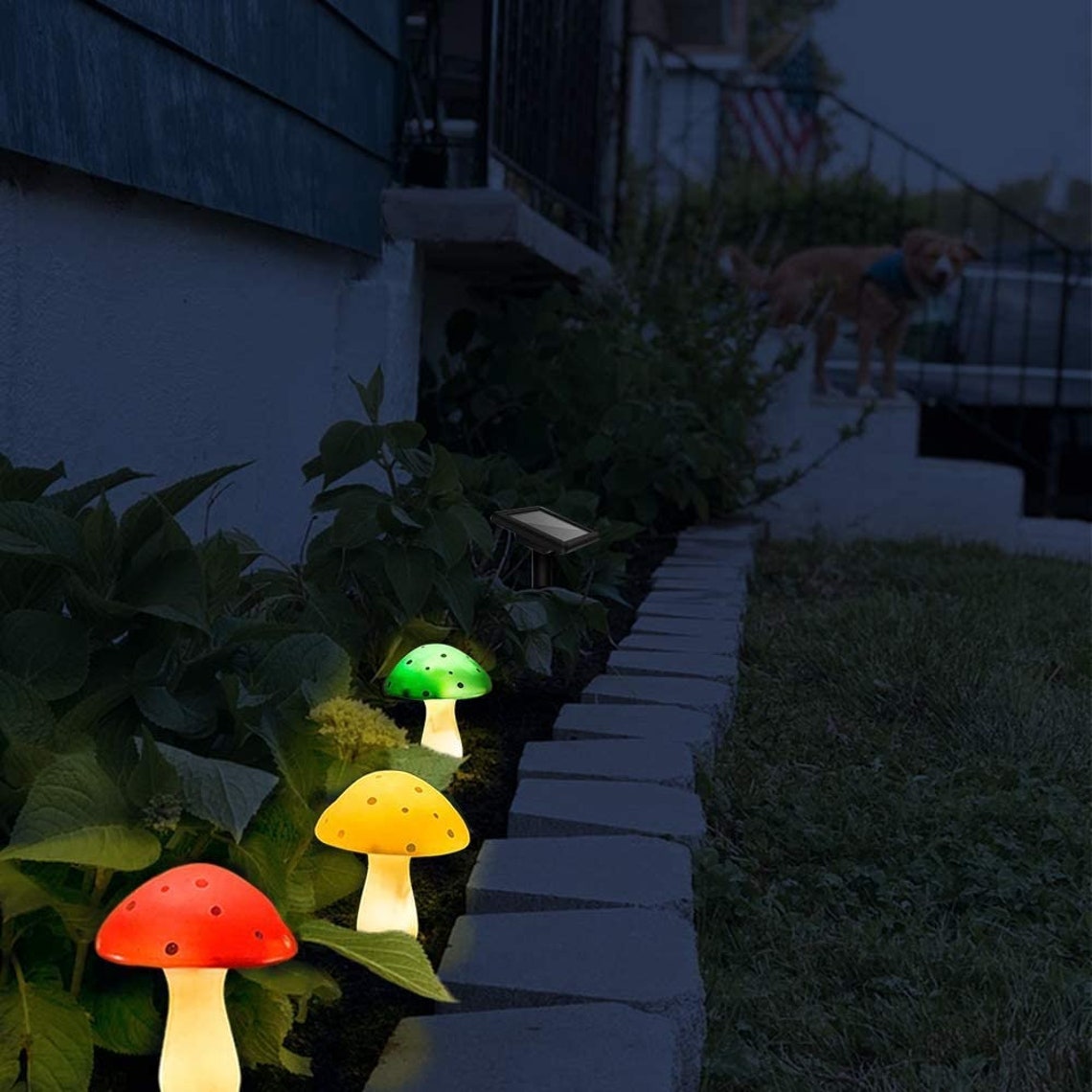3 PACK Mushroom Solar Lights Outdoor Garden Decor Solar Lights Etsy