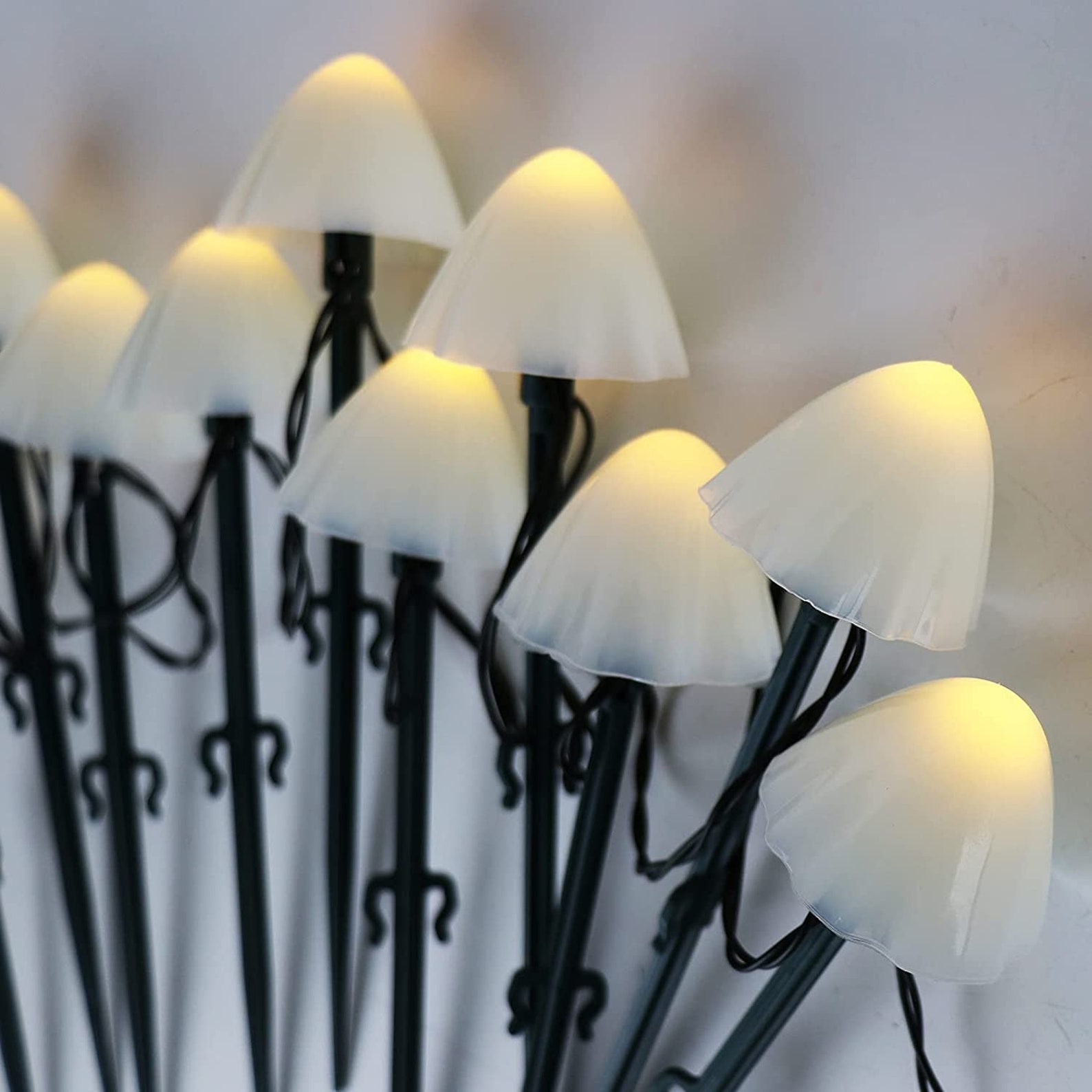 12 PACK Mushroom Solar Lights Outdoor Garden Decor Solar Etsy