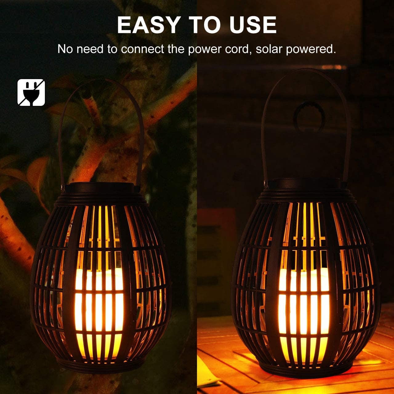 Outdoor Garden Hanging Lights Decorative Waterproof Flameless Etsy