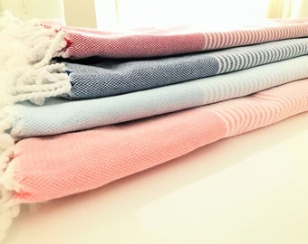 Organic Cotton Turkish Peshtemal Towel: Handmade Beach Pool Towel