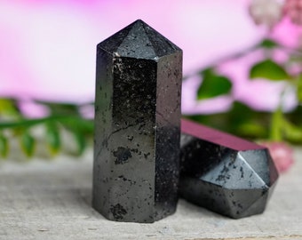 Hematite Tower Point for Crystal Grid