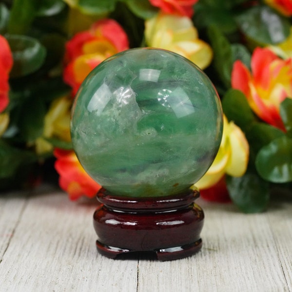 Green Fluorite Crystal Ball 60mm