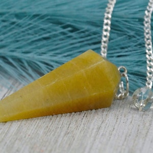 Yellow Aventurine Crystal Pendulum - Dowsing Healing